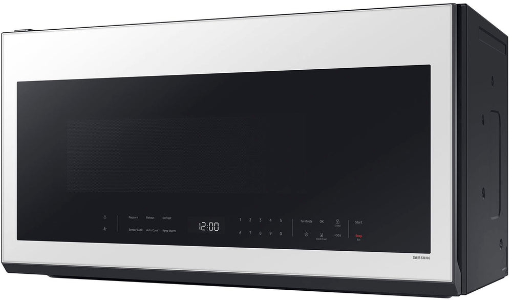 Samsung - Bespoke 2.1 Cu. Ft. Over-the-Range Microwave with Sensor Cooking and Wi-Fi Connectivity - White Glass_1