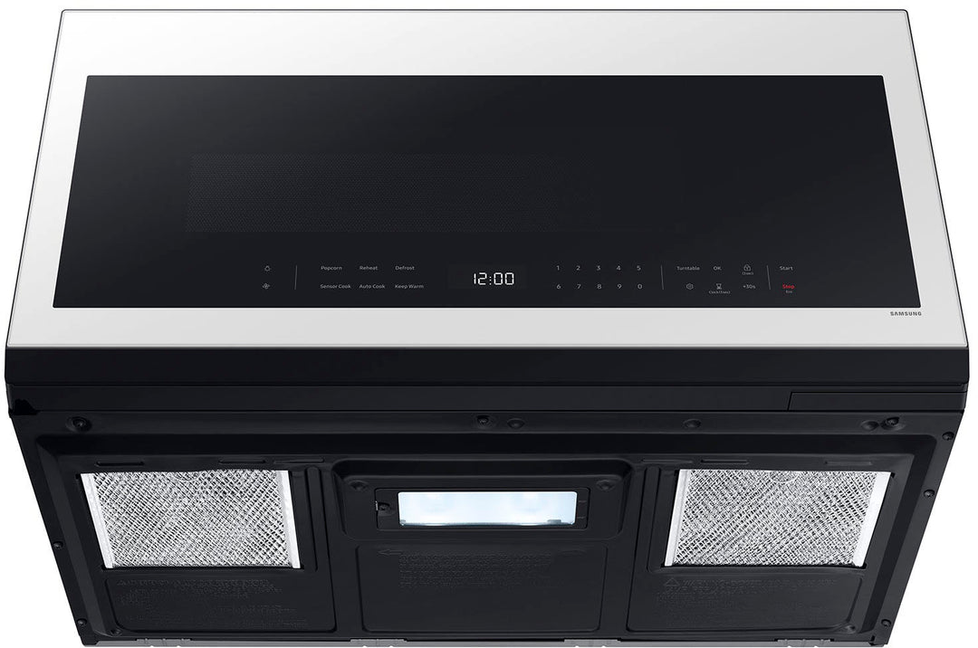 Samsung - Bespoke 2.1 Cu. Ft. Over-the-Range Microwave with Sensor Cooking and Wi-Fi Connectivity - White Glass_5