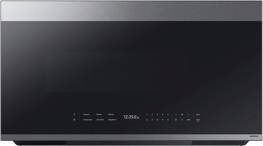 Samsung - Bespoke 2.1 Cu. Ft. Over-the-Range Microwave with Sensor Cooking and Auto Dimming Glass Touch Controls - Stainless Steel_0