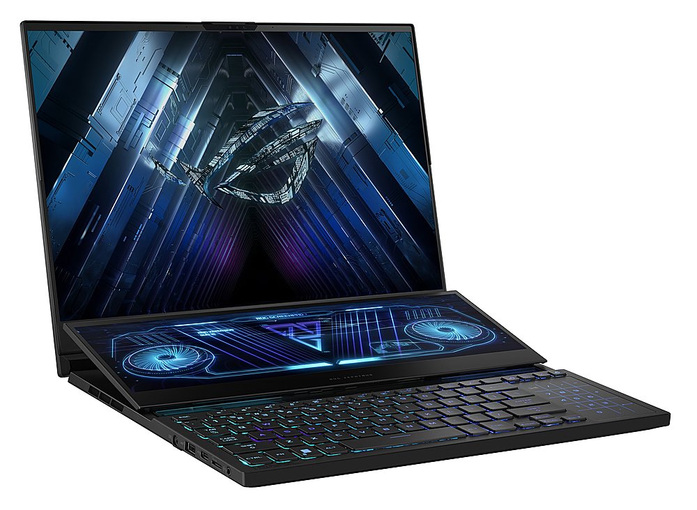 ASUS - ROG Zephyrus Duo 16 Gaming Laptop, 16” QHD Display, AMD Ryzen 9, 32GB Memory, 1TB SSD, NVIDIA RTX 4080, Windows 11 Pro - Black_1