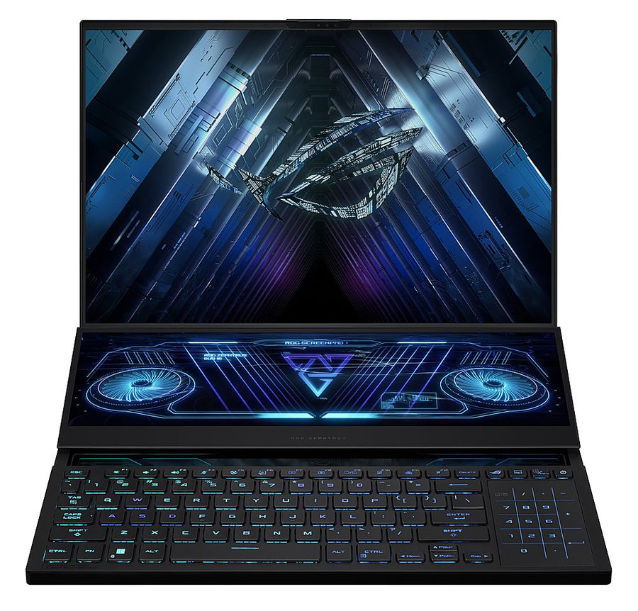 ASUS - ROG Zephyrus Duo 16 Gaming Laptop, 16” QHD Display, AMD Ryzen 9, 32GB Memory, 1TB SSD, NVIDIA RTX 4080, Windows 11 Pro - Black_0