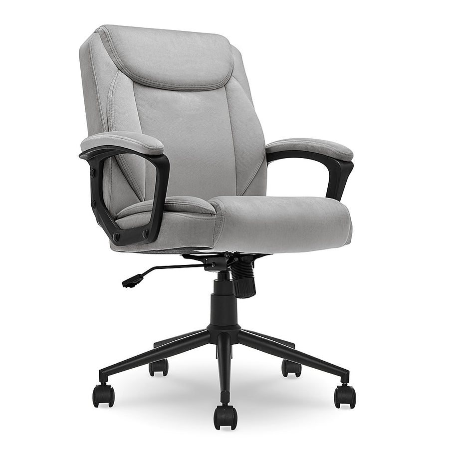 Click365 - Transform 1.0 Bonded Leather Desk Office Chair - Light Gray_0