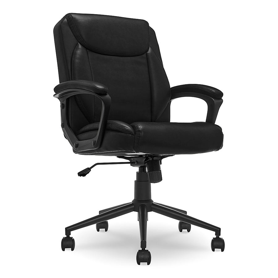 Click365 - Transform 1.0 Bonded Leather Desk Office Chair - Black_0