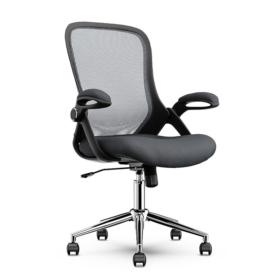 Click365 - Flip Mid-Back Mesh Office Chair - Gray_0