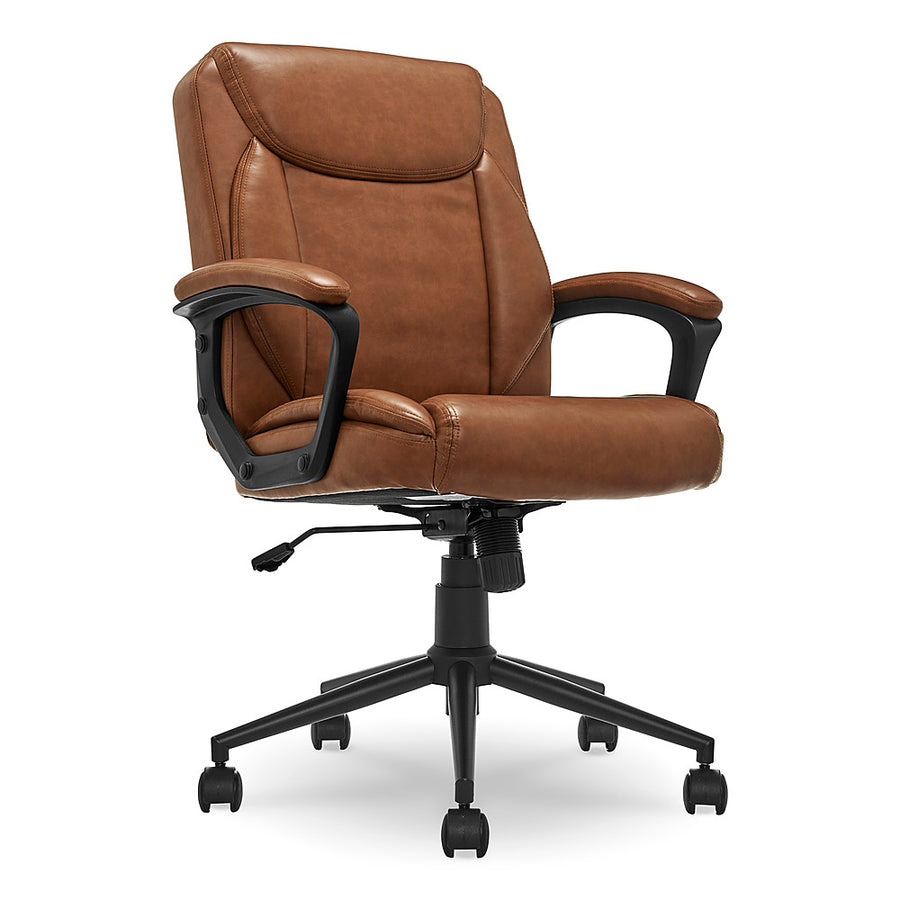 Click365 - Transform 1.0 Bonded Leather Desk Office Chair - Cognac_0