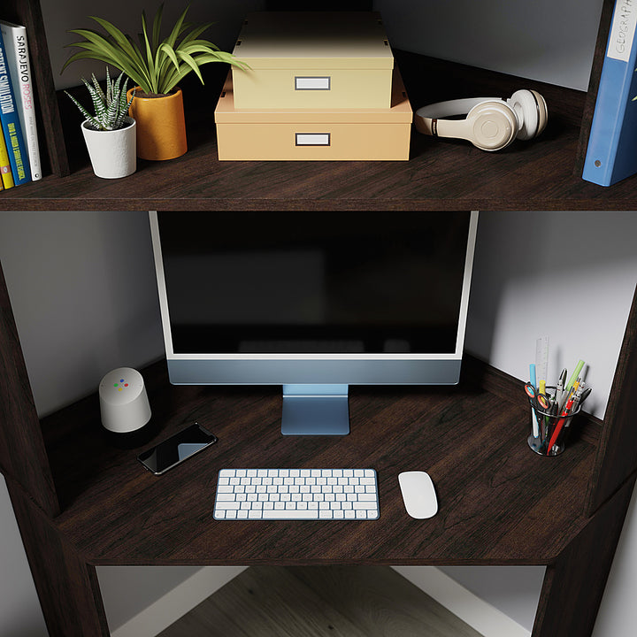 Sauder - Beginning Corner Desk With Hutch Cc - SGS Laminate Cinnamon Cherry_4