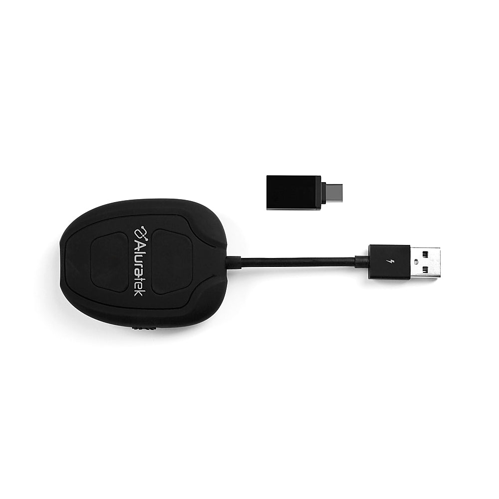 Aluratek - Wireless adapter for Apple CarPlay and Android Auto - Black_3