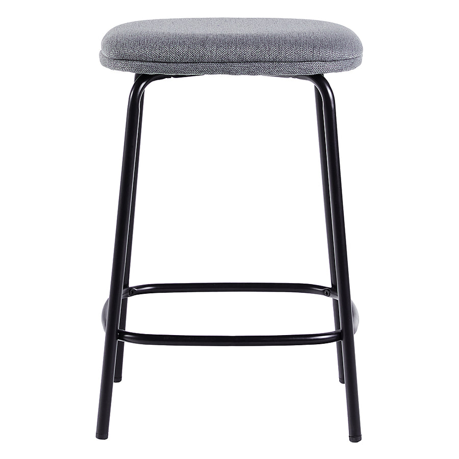 Walker Edison - Modern Counter Stool With Upholstered Seat (2-Piece set) - Charcoal_0