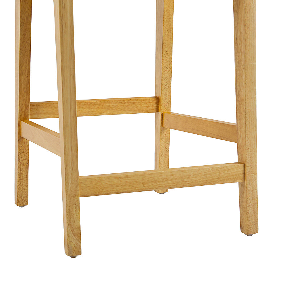 Walker Edison - Boho Solid Wood Counter Stool with Rattan Back Inset (2-Piece Set) - Natural_8