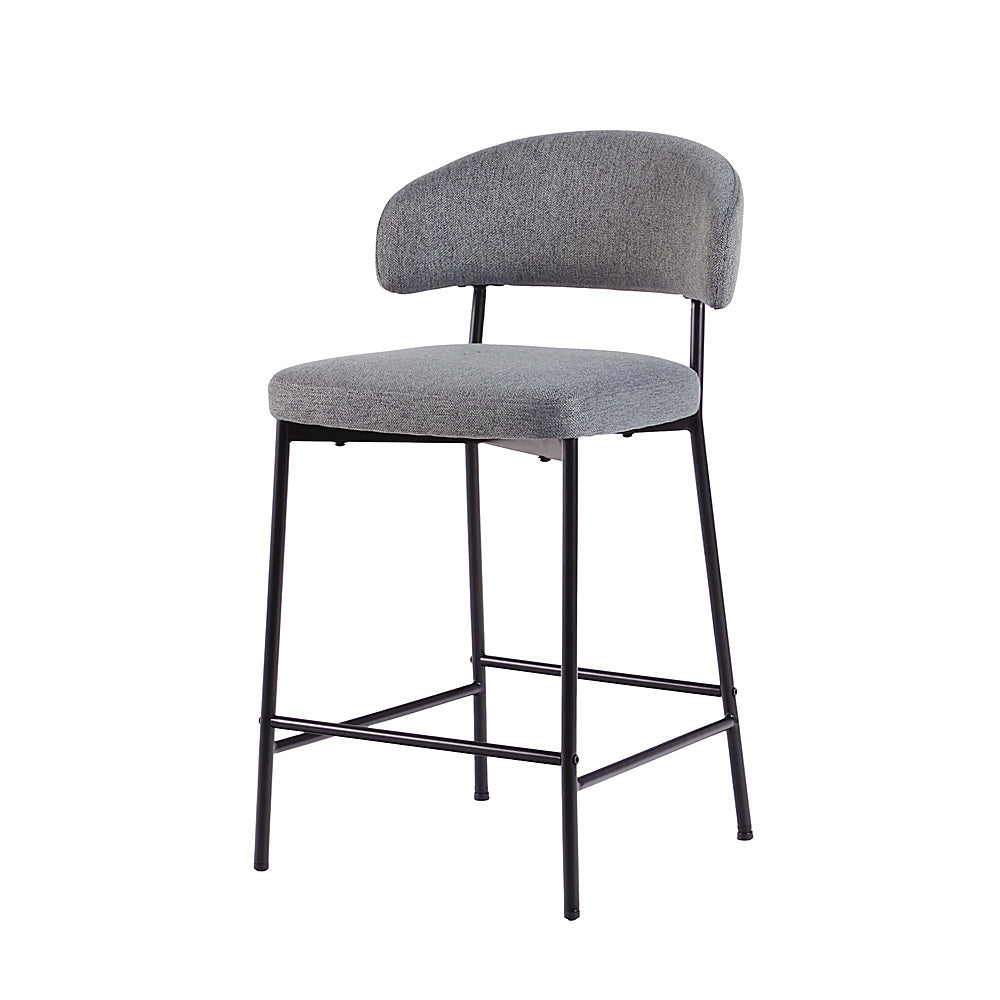 Walker Edison - Modern Curved Back Counter Stool (2-Piece Set) - Charcoal_1