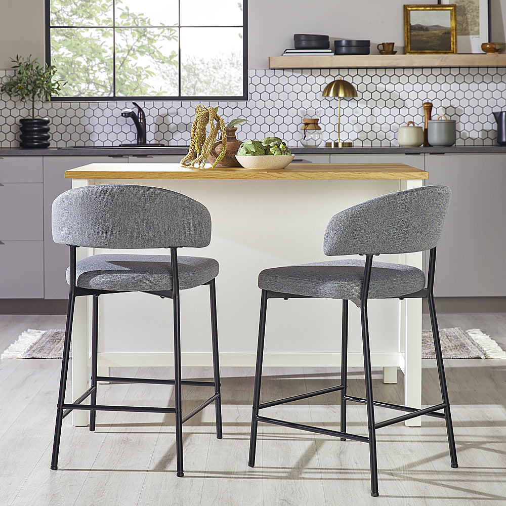 Walker Edison - Modern Curved Back Counter Stool (2-Piece Set) - Charcoal_8