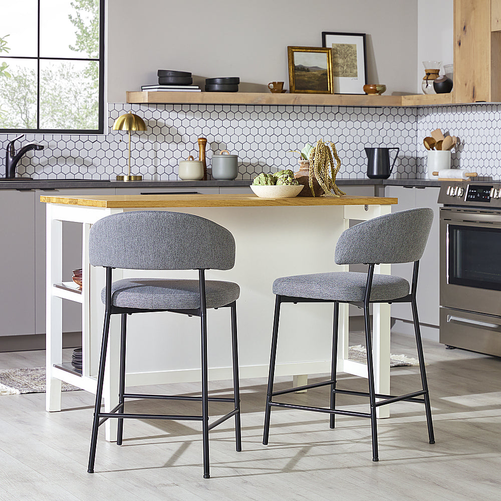 Walker Edison - Modern Curved Back Counter Stool (2-Piece Set) - Charcoal_9