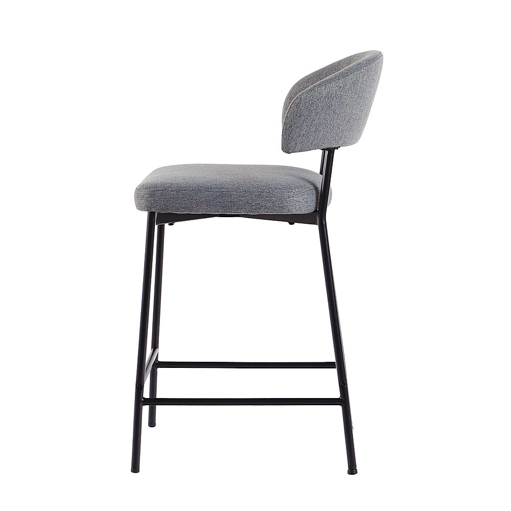 Walker Edison - Modern Curved Back Counter Stool (2-Piece Set) - Charcoal_5