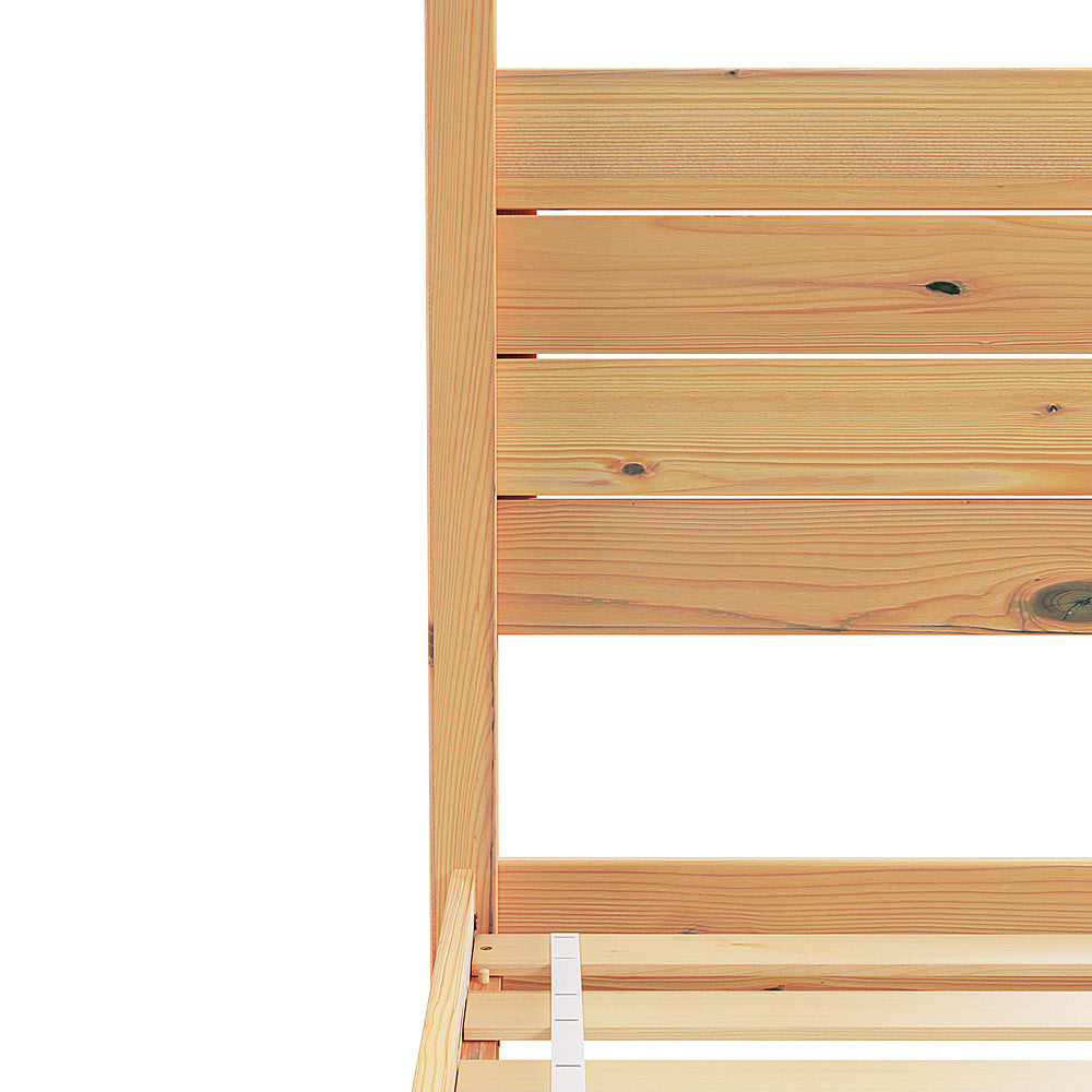 Walker Edison - Minimalist Solid Wood Canopy King Bedframe - Natural Pine_7