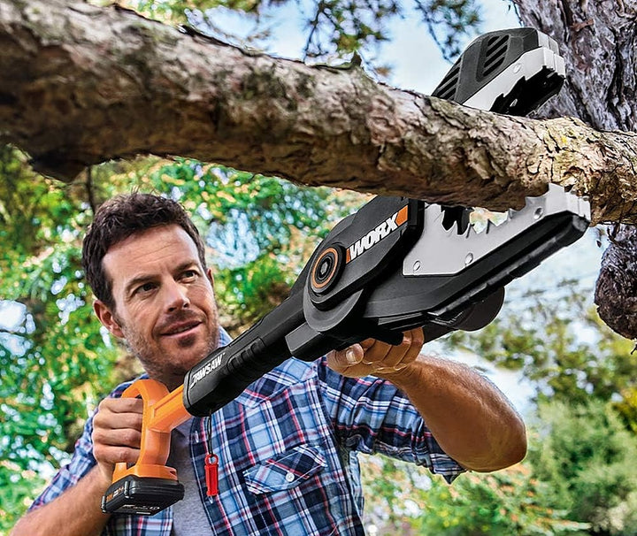 Worx WG320 20V 6" JAWSAW Plunging Chainsaw, Automatic Chain-Tensioning - Black_2