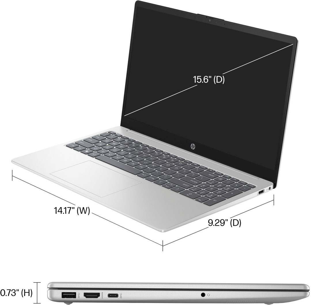 HP - 15.6" Touch-Screen Laptop - AMD Ryzen 5 - 8GB Memory - 512GB SDD - Natural Silver_3