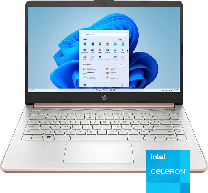 HP - 14" Laptop - Intel Celeron - 4GB Memory - 128GB eMMC - Rose Gold_8
