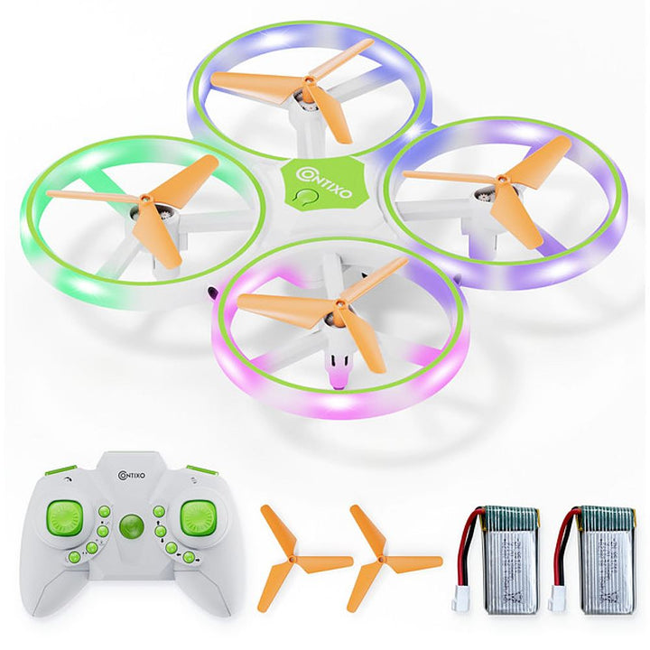 Contixo - Mini Light Up Drone with Remote Controller - Green_0