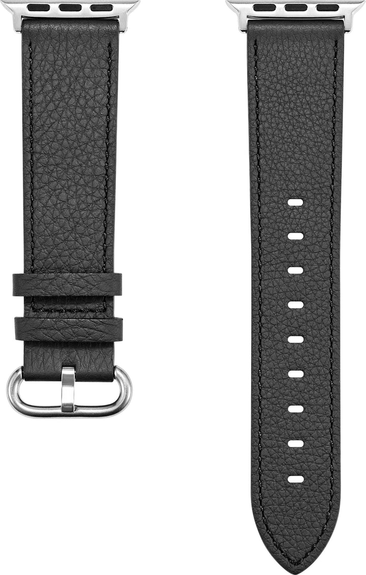 Insignia™ - Leather Band for Apple Watch 38mm, 40mm, 41mm and SE - Black_3