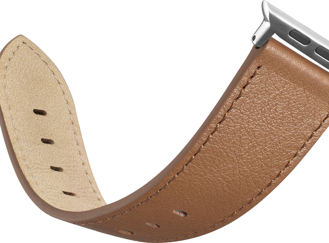 Insignia™ - Leather Band for Apple Watch 42mm, 44mm, 45mm, SE, Ultra 49mm and Ultra 2 49mm - Chestnut_4