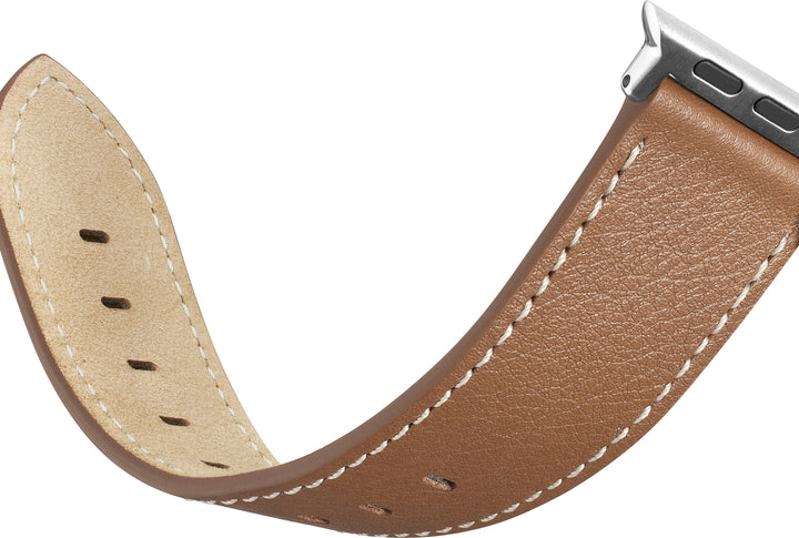 Insignia™ - Leather Band for Apple Watch 38mm, 40mm, 41mm and SE - Chestnut_4