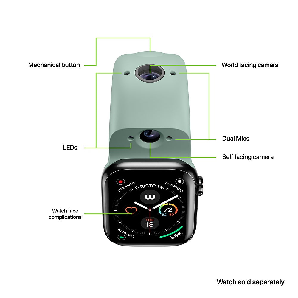Wristcam Medium/Large (Fits 42-49mm) - for Apple Watch Ultra, Series 9, Series 8 , Series SE - Sage_6