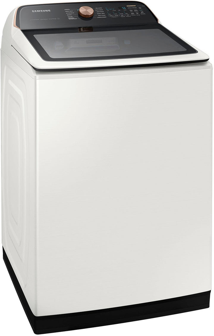 Samsung - 5.5 Cu. Ft. High-Efficiency Smart Top Load Washer with Auto Dispense System - Ivory_2