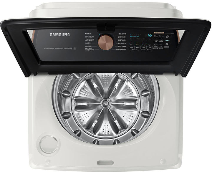 Samsung - 5.5 Cu. Ft. High-Efficiency Smart Top Load Washer with Auto Dispense System - Ivory_5