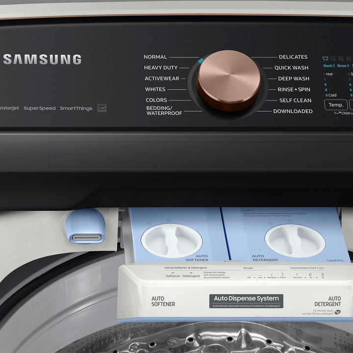 Samsung - 5.5 Cu. Ft. High-Efficiency Smart Top Load Washer with Auto Dispense System - Ivory_8