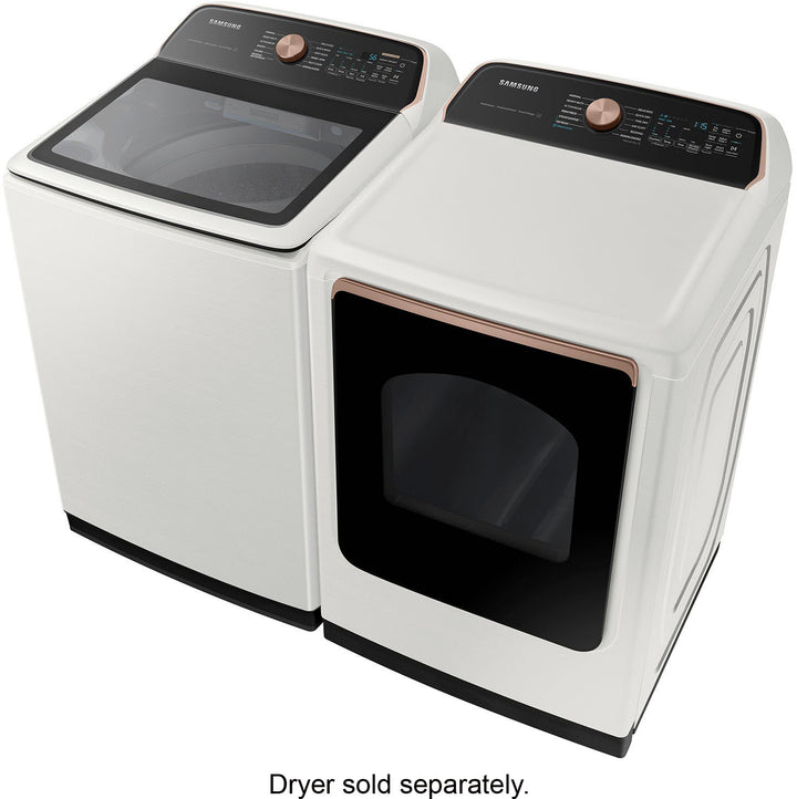 Samsung - 5.5 Cu. Ft. High-Efficiency Smart Top Load Washer with Auto Dispense System - Ivory_12