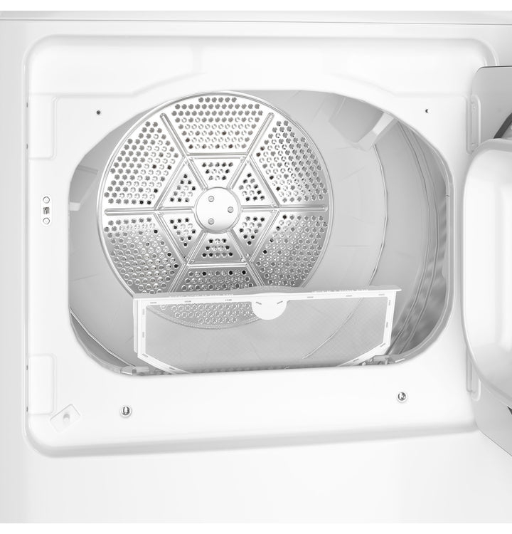 GE - 7.2 Cu. Ft. Gas Dryer with Auto Dry - White with Matte Black_3