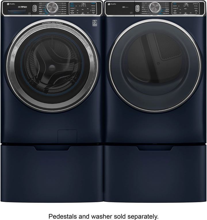 GE Profile - 5.3 Cu. Ft. Stackable Smart Front Load Washer with Steam and UltraFresh Vent System+ With OdorBlock - Saphire Blue_7
