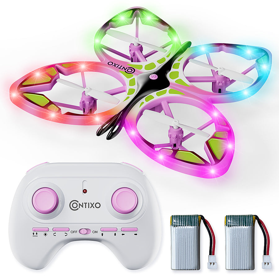 Contixo - RC Light up Butterfly Drone - Pink_0