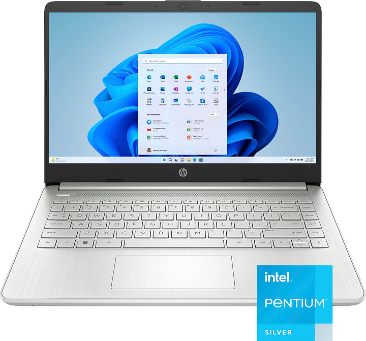 HP - 14" Laptop - Intel Pentium Silver - 4GB LPDDR5 Memory - 128GB SSD - Natural Silver_9