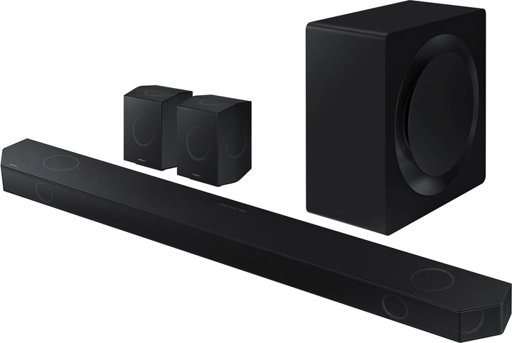 Samsung - Q series 11.1.4 ch. Wireless Dolby Atmos Soundbar + Rear Speakers w/ Q-Symphony- Titan Black. - Black_2