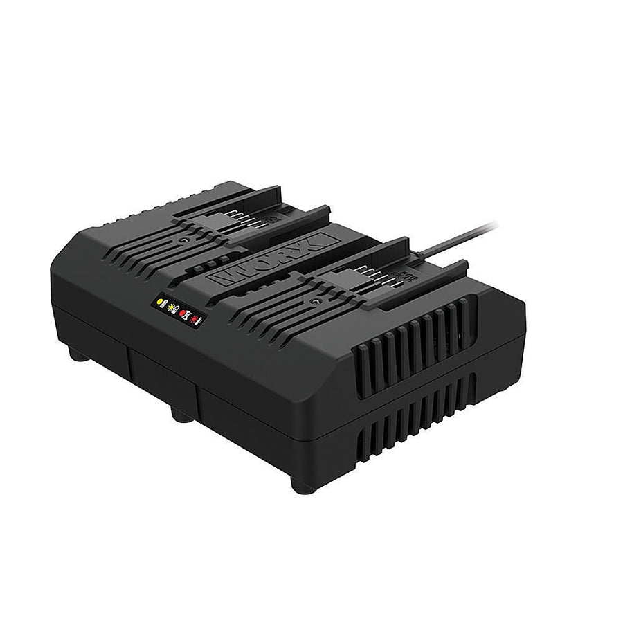 WORX - 20V Power Share Li-ion 1-Hour Dual Port Quick Charger - Black_0