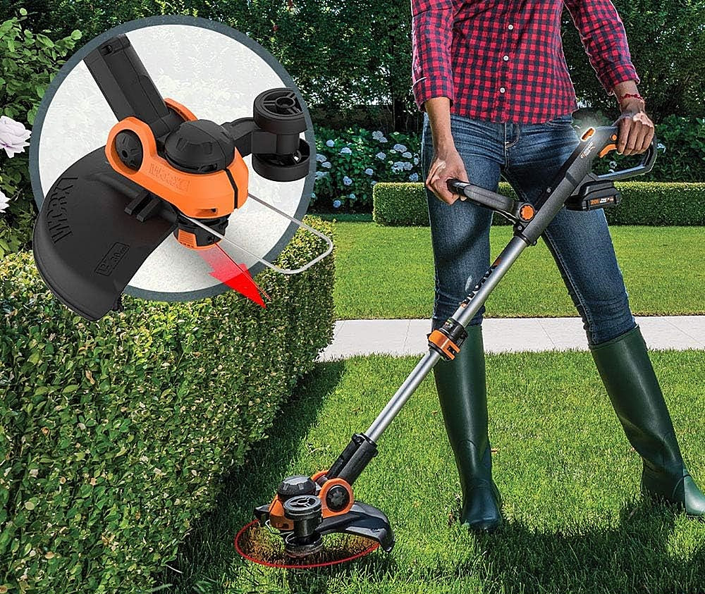 Worx WG911 40V Power Share Lawn Mower and 20V Grass Trimmer Combo Kit (Batteries & Charger Included) - Black_1