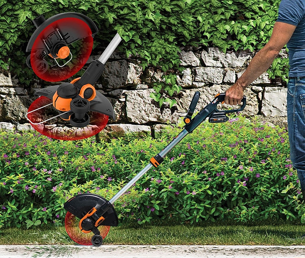 WORX - 20V Cordless String Trimmer and Air Blower Combo Kit (Batteries & Charger Included) - Black_2