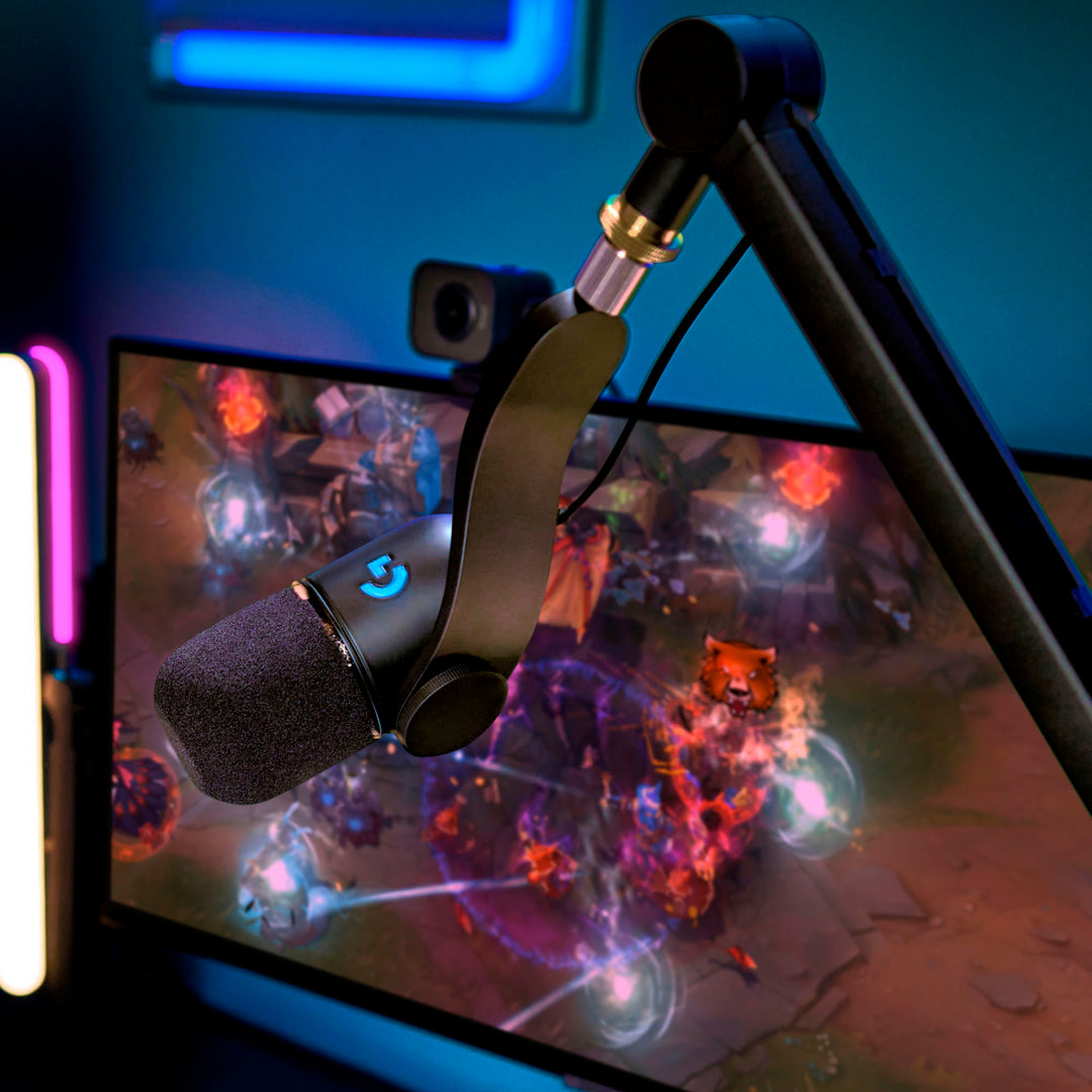 Logitech - Yeticaster GX Dynamic LIGHTSYNC RGB Gaming Microphone and Premium Broadcast Boom Arm_3