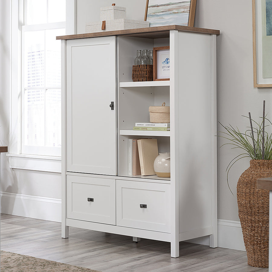 Sauder - Storage Cabinet with File Drawers - White_0