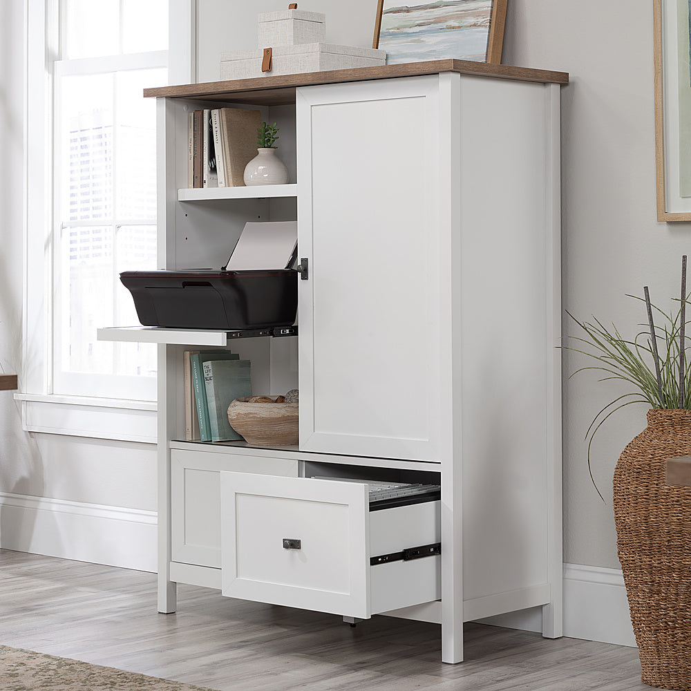 Sauder - Storage Cabinet with File Drawers - White_2