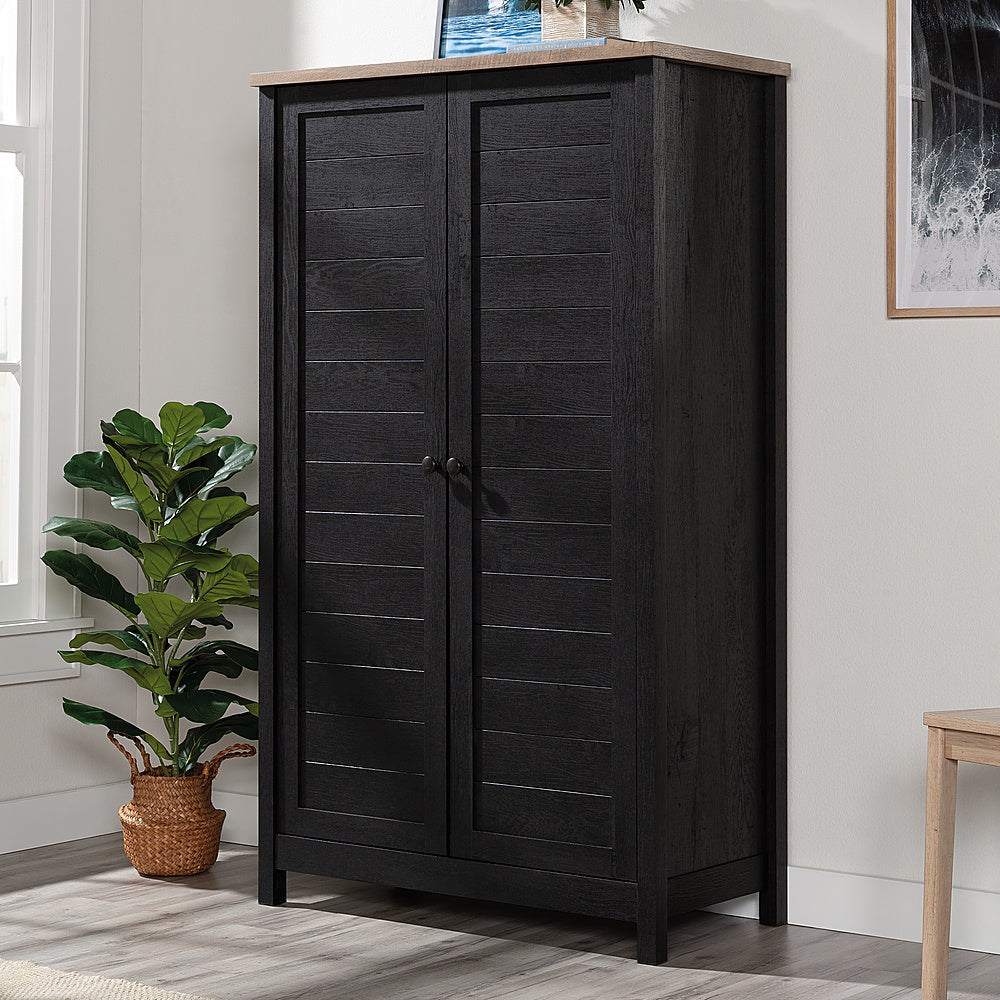 Sauder - 2-Door Storage Cabinet in Raven Oak - Raven Oak®_1