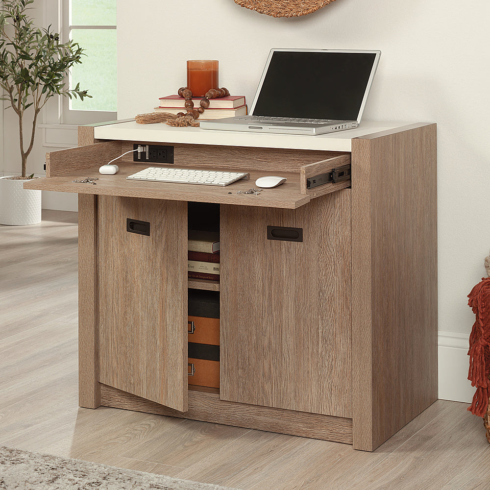 Sauder - 2-Door Library Cabinet in Brushed Oak - Brushed Oak™_2