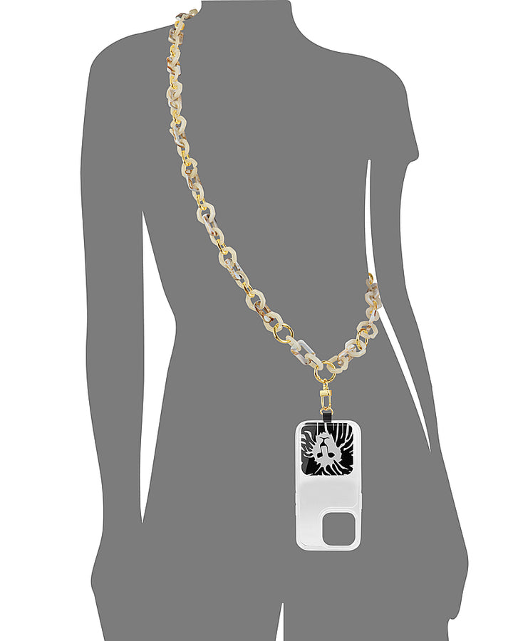 WITHit - Anne Klein - Crossbody Chain for Apple iPhones - Ivory/Gold_2