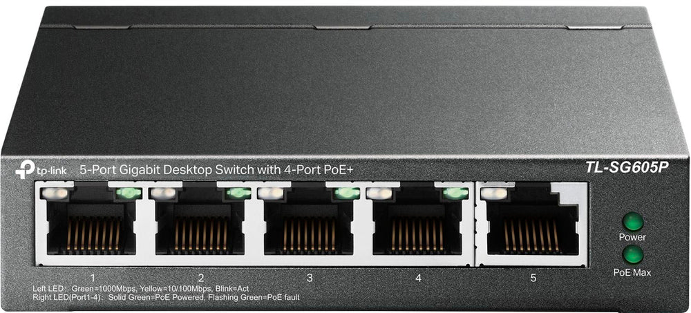 TP-Link - 5-Port Gigabit Desktop PoE+ Switch - Black_1