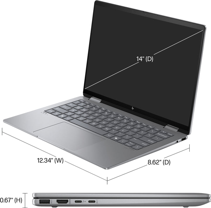 HP - Envy 2-in-1 14" Wide Ultra XGA Touch-Screen Laptop - Intel Core Ultra 5 - 16GB Memory - 512GB SSD - Meteor Silver_4