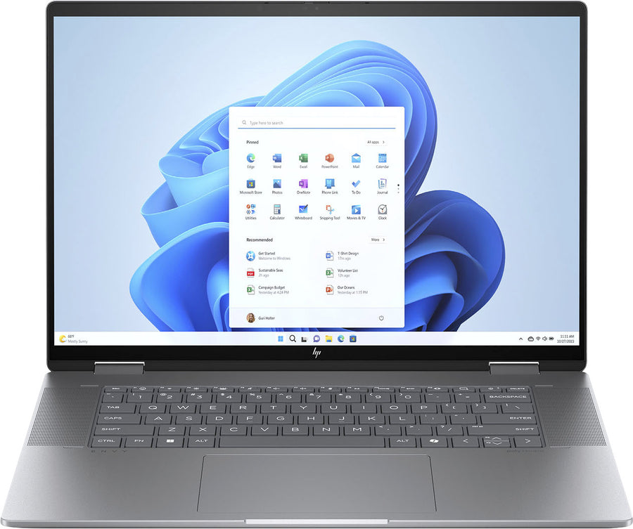 HP - Envy 2-in-1 16" Wide Ultra XGA Touch-Screen Laptop - AMD Ryzen 5 - 8GB Memory - 512GB SSD - Meteor Silver_0