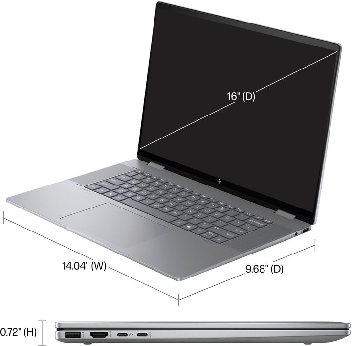 HP - Envy 2-in-1 16" Wide Ultra XGA Touch-Screen Laptop - AMD Ryzen 5 - 8GB Memory - 512GB SSD - Meteor Silver_3