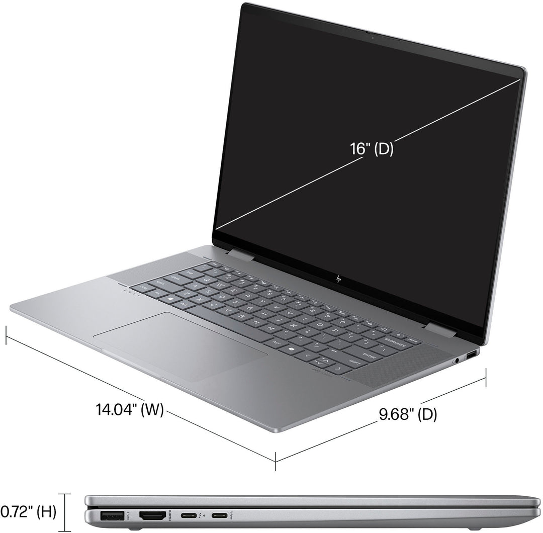 HP - Envy 2-in-1 16" Wide Ultra XGA Touch-Screen Laptop - AMD Ryzen 7 - 16GB Memory - 1TB SSD - Meteor Silver_3