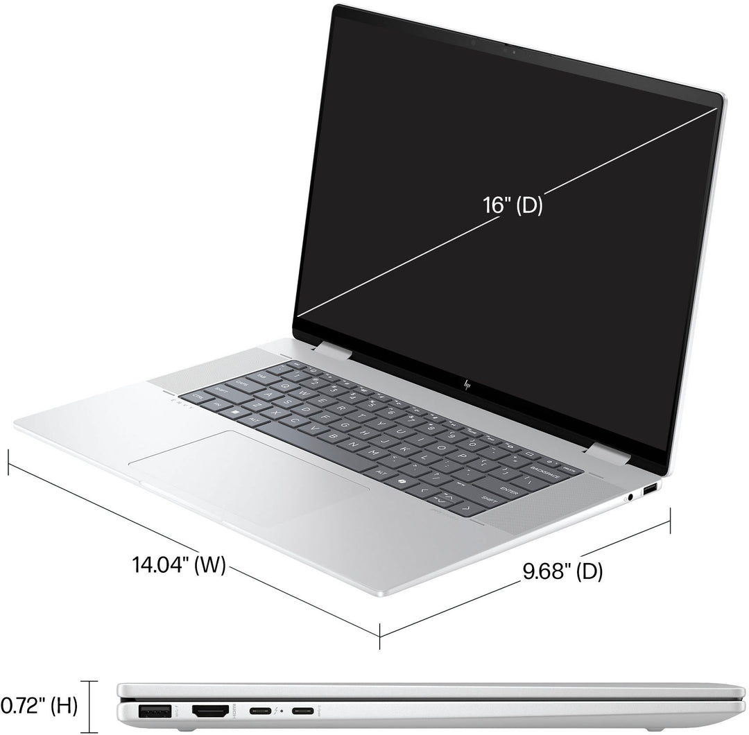 HP - Envy 2-in-1 16" Wide Ultra XGA Touch-Screen Laptop - Intel Core Ultra 7 - 16GB Memory - 1TB SSD - Glacier Silver_4